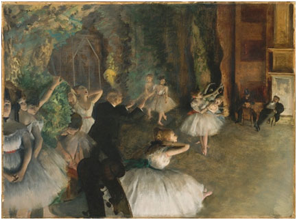 Edgar Degas, The Rehearsal of the Ballet Onstage